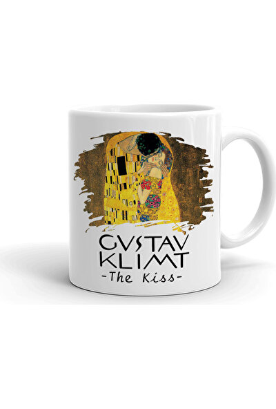 İyi Fikirler Gustav Klimt Kiss Tablosu Seramik Kupa Bardak