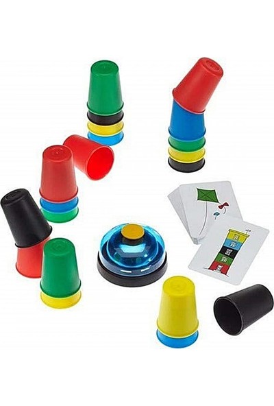 NeUygun Renkli ve Hızlı Süper Pratik Akıllı Bardaklar Eğitici Zeka Oyunu Çocuk ve Aile Kutu Oyunu