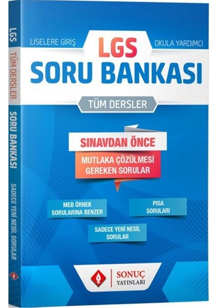 Sonuç Yayınları LGS Tüm Dersler Soru Bankası