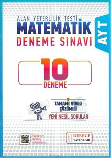 Derece Yayınları AYT Matematik 10 Deneme