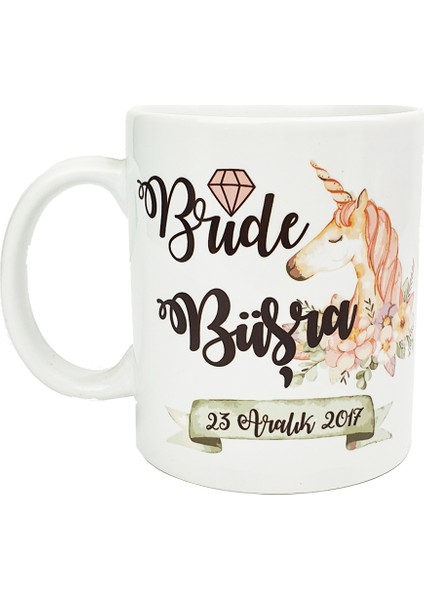Kişiye Özel Gelin Kupası Unicorn Konsept