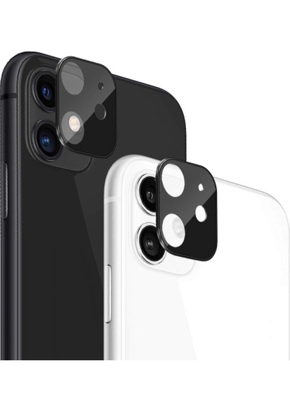 Apple iPhone 11 Kamera Lens Koruma Camı - Siyah