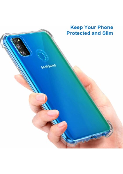 Samsung Galaxy M30s Shock Absorbing Kılıf - Şeffaf