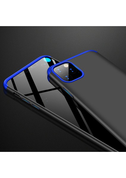 Apple iPhone 11 Pro Double Dip 360 Protective Kılıf - Siyah Mavi