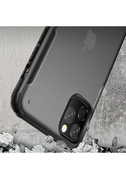 Apple iPhone 11 Pro Frosted Frame Kılıf - Kırmızı