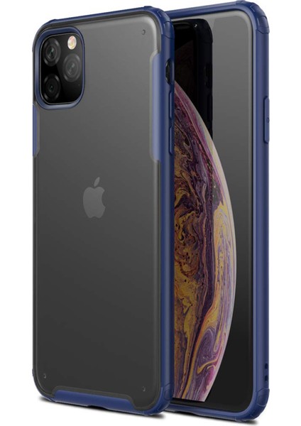 Apple iPhone 11 Pro Frosted Frame Kılıf - Lacivert
