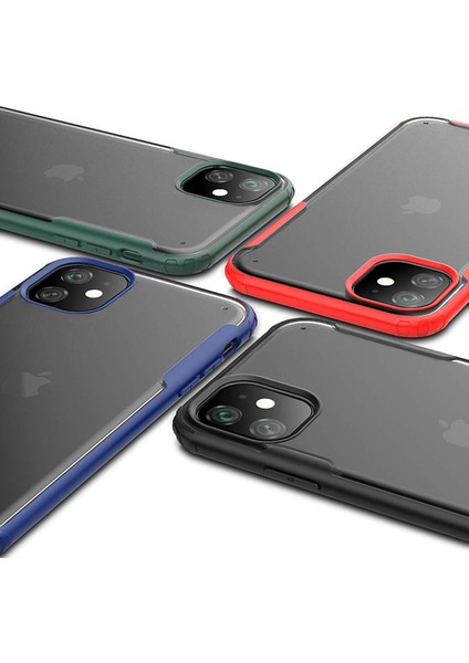 Apple iPhone 11 Frosted Frame Kılıf - Siyah