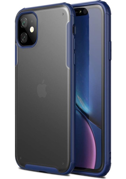 Apple iPhone 11 Frosted Frame Kılıf - Lacivert