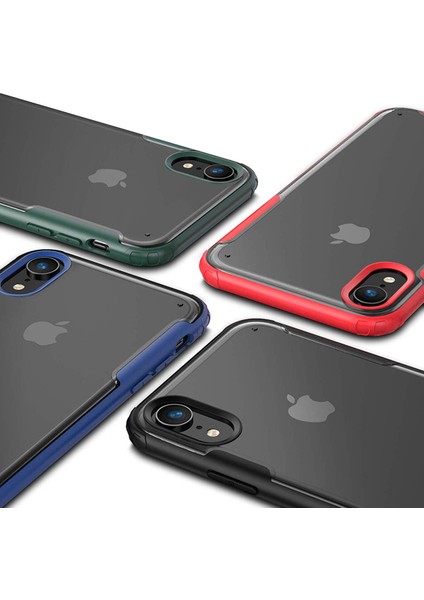 Apple iPhone XR Frosted Frame Kılıf - Kırmızı