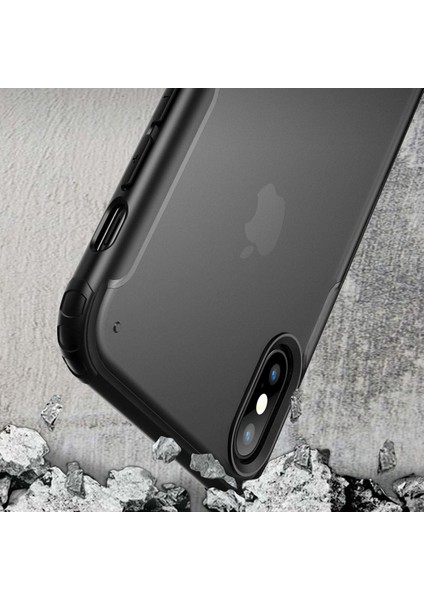Apple iPhone X Frosted Frame Kılıf - Yeşil
