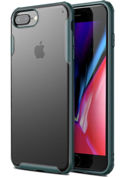 Apple iPhone 7 Plus Frosted Frame Kılıf - Yeşil
