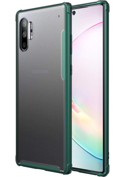 Samsung Galaxy Note 10 Plus Frosted Frame Kılıf - Yeşil