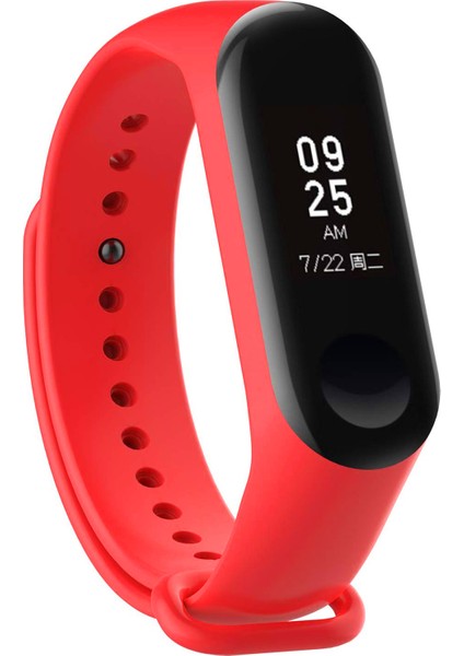 Xiaomi Mi Band 3 / Mi Band 4 Silikon Kordon - Kırmızı modelleri