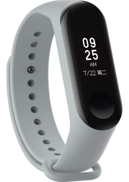 Xiaomi Mi Band 3 / Mi Band 4 Silikon Kordon - Gri modelleri