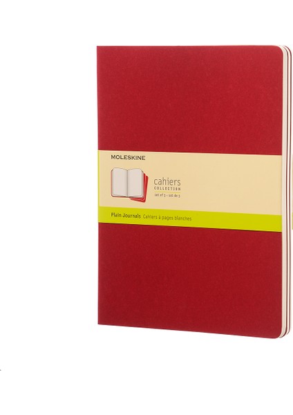 Cahier 3Lü Defter Kırmızı Düz Xl 120Syf Ch123