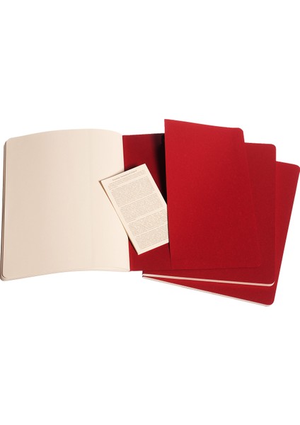 Cahier 3Lü Defter Kırmızı Düz Xl 120Syf Ch123 indirimleri