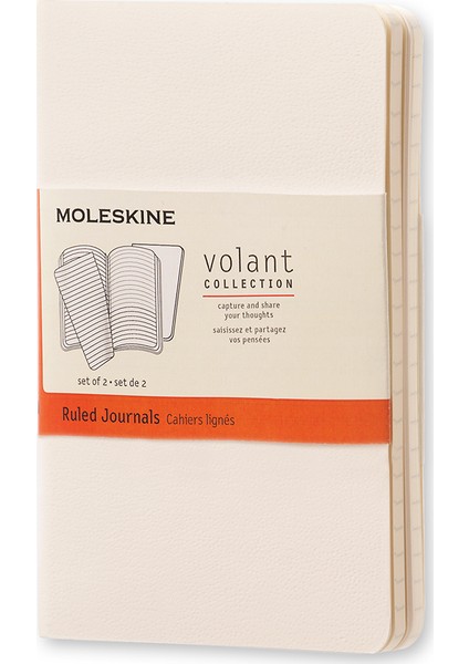 Volant 2Li Defter Beyaz Çizg.Cep Boy 80Syf Qp711Wh