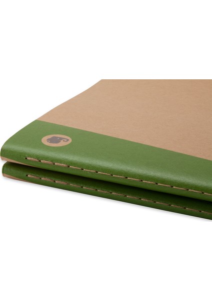 Evernt 2'Li Defter Cahier Günlük Cep Boy Kareli Kraft Brown Skqp411Ever