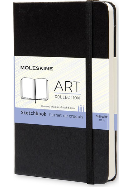 Eskiz Defter Siyah Düz Cep Boy 80Sy Artqp014