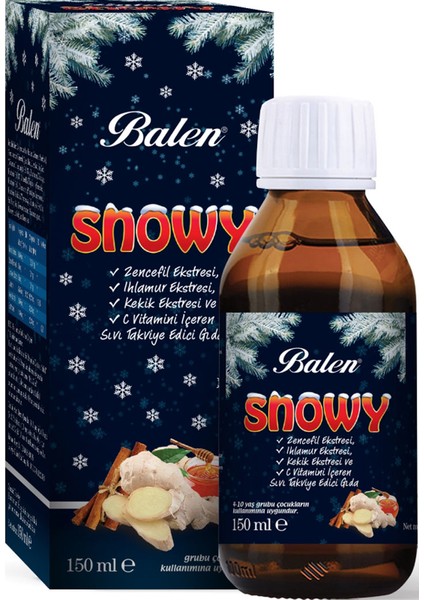 Snowy Zencefil Ekstresi, Ihlamur Ekstresi, Kekik Ekstresi ve C Vitamini Içeren Sıvı Takviye Edici Gıda