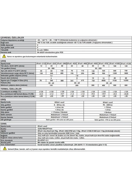 EPDA1-225Z 25AMPER Ssr Röle