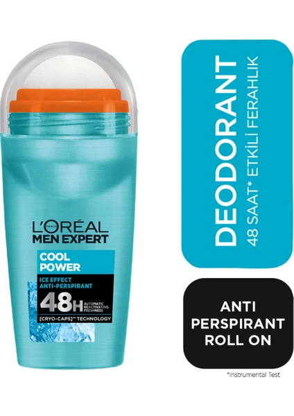 L'Oréal Paris Men Expert Cool Power Anti Perspirant Roll On 50Ml