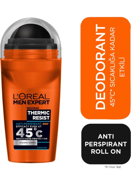 L'Oréal Paris Men Expert Thermic Resist Anti-Perspirant Roll On Deodorant 50Ml