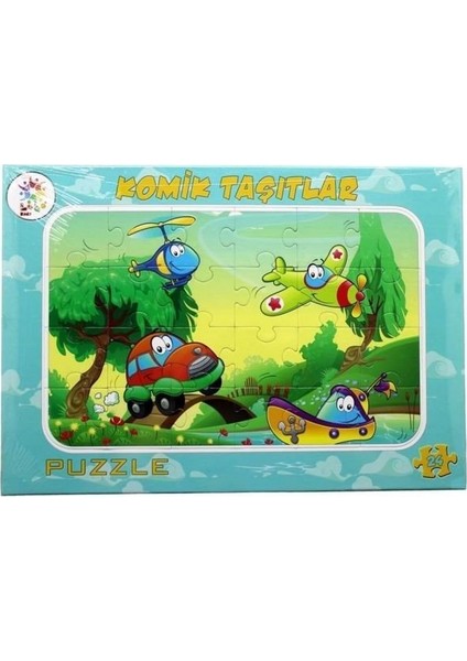 Laço Kids Komik Taşıtlar Puzzle