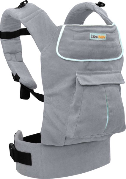 İlk-Ay Baby Solo Model  Ergonomik Kanguru - Gri