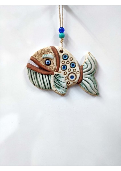 Sü-Me Seramik Mini Balina Figürlü Dekoratif Duvar Süsü 15 x 10 cm