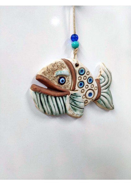 Sü-Me Seramik Mini Balina Figürlü Dekoratif Duvar Süsü 15 x 10 cm