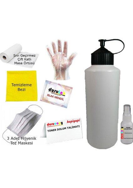 Canon CRG 712 MF 3100 Toner Tozu Dolum Seti 320 gr Siyah