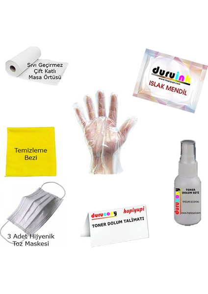 RICOH SP 311 Toner Tozu Dolum Seti 320 gr Siyah