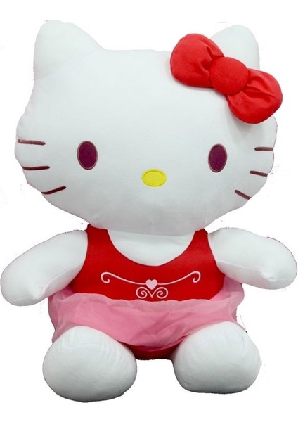 Peluş Hello Kitty Elbiseli Kurdeleli 36CM