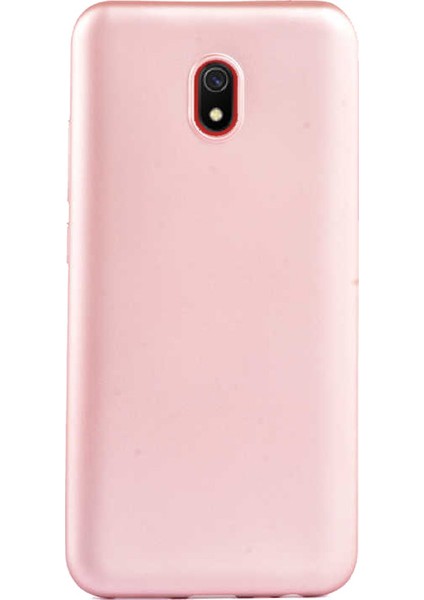 Xiaomi Redmi 8A Kılıf Klasik Mat Renkli Yumuşak Premier Silikon Rose Gold