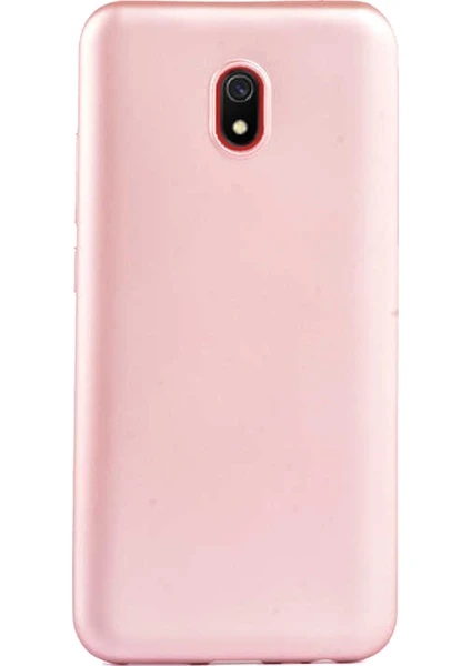 Case 4U Xiaomi Redmi 8A Kılıf Klasik Mat Renkli Yumuşak Premier Silikon Rose Gold