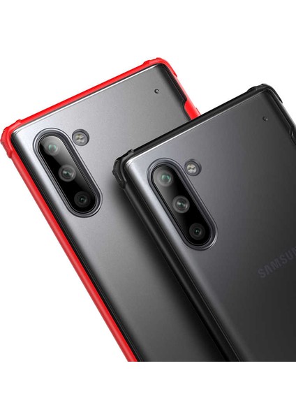 Note 10 Kılıf Renkli Silikon Kenarlı Sert Volks Arka Kapak Lacivert