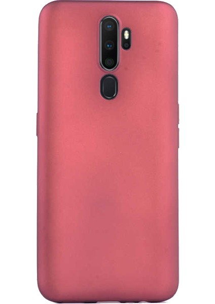 Oppo A5 - A9 2020 Kılıf Klasik Mat Renkli Yumuşak Premier Silikon Kırmızı