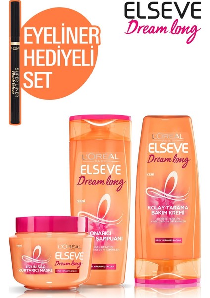 Elseve Dream Long Saç Bakım Seti + Superliner Siyah Eyeliner