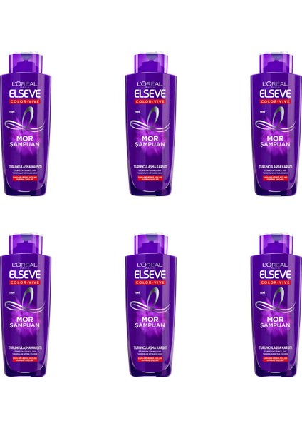 Elseve Turunculaşma Karşıtı Mor Şampuan 200ml X6'LI
