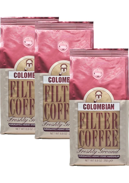 Mehmet Efendi Colombian Filter Coffee 250 gr Öğütülmüş x 3'lü