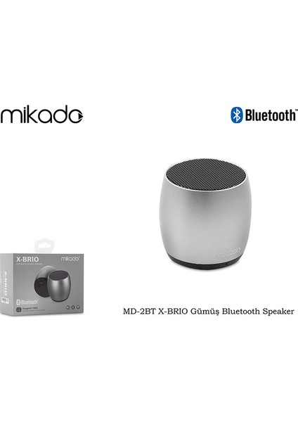 Md-2bt X-Brıo Gümüş Bluetooth Speaker