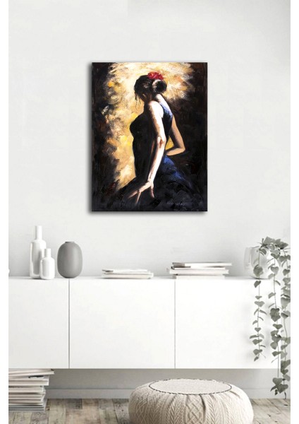 Yağlı Boya İspanyol Dansçı Kadın Kanvas Tablo