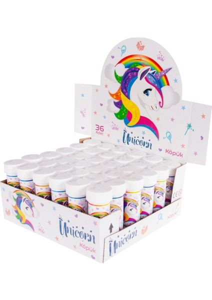 Unicorn Lisanslı Köpük Balon 36'lı