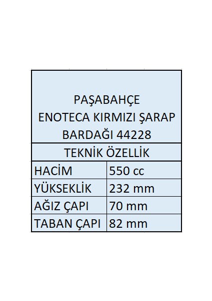 44228 Enoteca Kırmızı Şarap Bardağı 12 Adet fiyatları