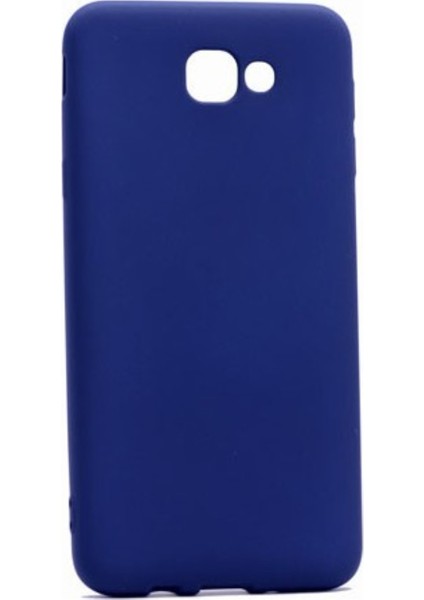 Samsung Galaxy J7 Prime Mat Premium Silikon Kılıf - Lacivert + Tam Kaplayan 6D Nano Ekran Koruyucu Gold