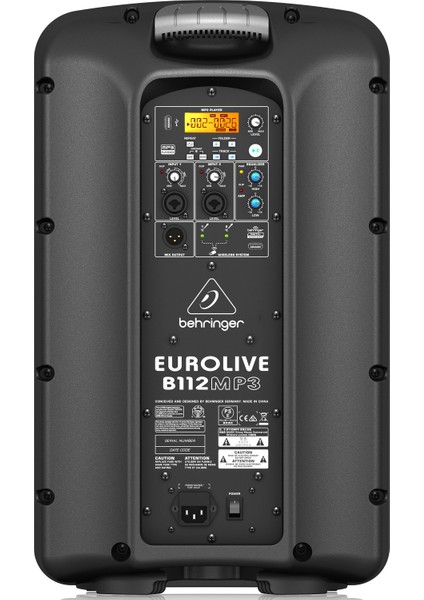 - Eurolive B112MP3 1000 Watt 2 Yollu Aktif Kablosuz Mikrofon Seçenekli Hoparlör