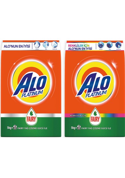 Platinum Toz Çamaşır Deterjanı Fairy Etkili 5 kg+Renkliler İçin 5 kg fiyatları
