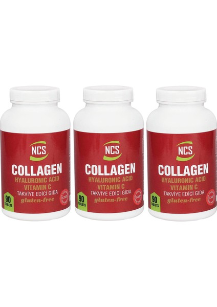 Hidrolize Collagen Hyaluronic Acid Vit C 90 Tablet x 3 Adet