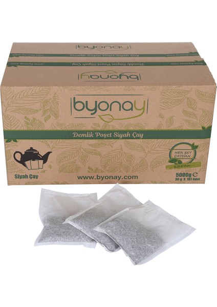 Demlik Poşet Siyah Çay 5000 gr (30 gr X167ADET)